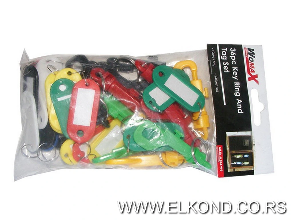 Oznaka i nosač za ključeve 36kom